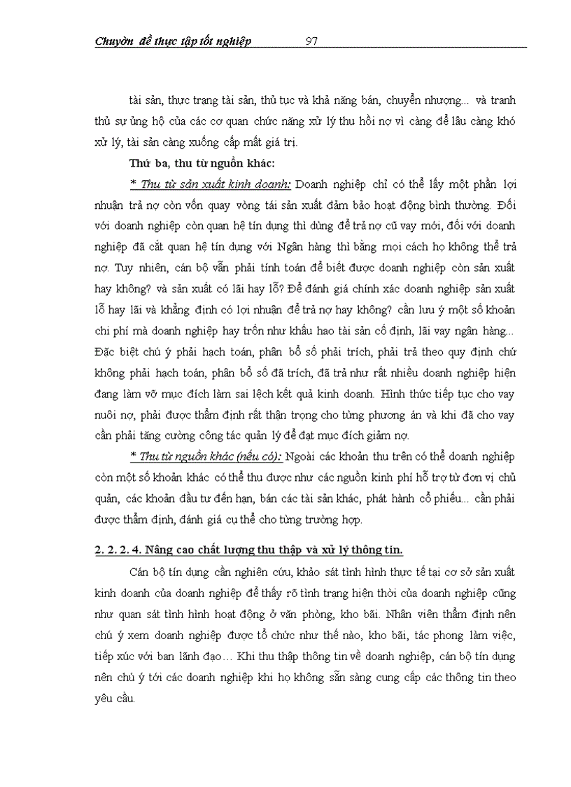 image for page Thực trạng công tác thẩm định khả năng trả nợ của khách hàng vay vốn trung và dài hạn tại sở giao dịch ngân hàng ngoại thương việt nam 1