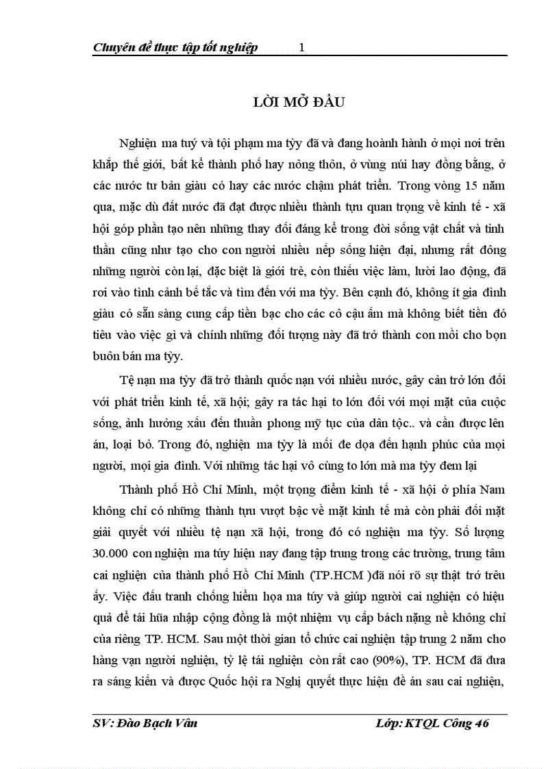 image for page Thực trạng về công tác tổ chức quản lý dạy nghề và tạo việc làm cho người sau cai nghiện tại Thành phố Hồ Chí Minh