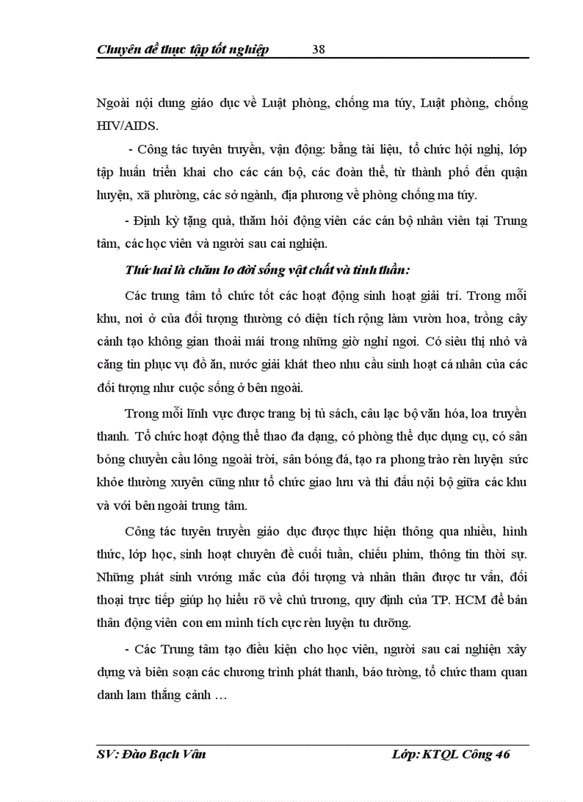 image for page Thực trạng về công tác tổ chức quản lý dạy nghề và tạo việc làm cho người sau cai nghiện tại Thành phố Hồ Chí Minh