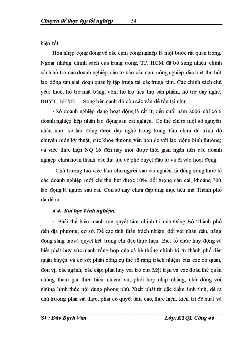 image for page Thực trạng về công tác tổ chức quản lý dạy nghề và tạo việc làm cho người sau cai nghiện tại Thành phố Hồ Chí Minh