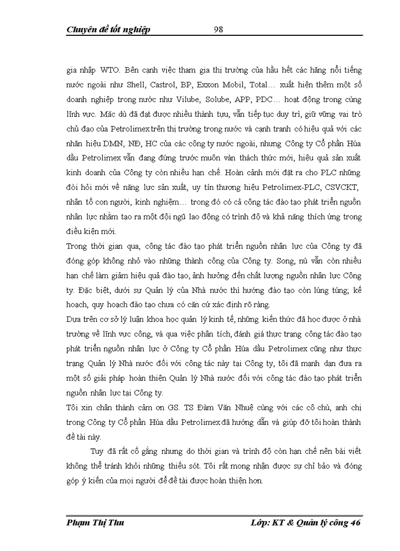 image for page Một số giải pháp hoàn thiện Quản lý Nhà nước đối với công tác đào tạo phát triển nguồn nhân lực tại Công ty Cổ phần Hóa dầu Petrolimex