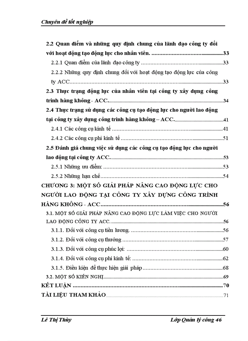 Một số giải pháp nâng cao động lực làm việc cho người lao động tại Công ty Xây dựng công trình hàng không