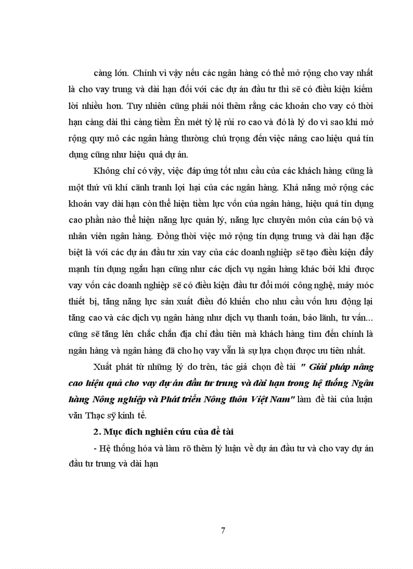 image for page Giải pháp nâng cao hiệu quả cho vay dự án đầu tư trung và dài hạn trong hệ thống Ngân hàng Nông nghiệp và Phát triển Nông thôn Việt Nam 1