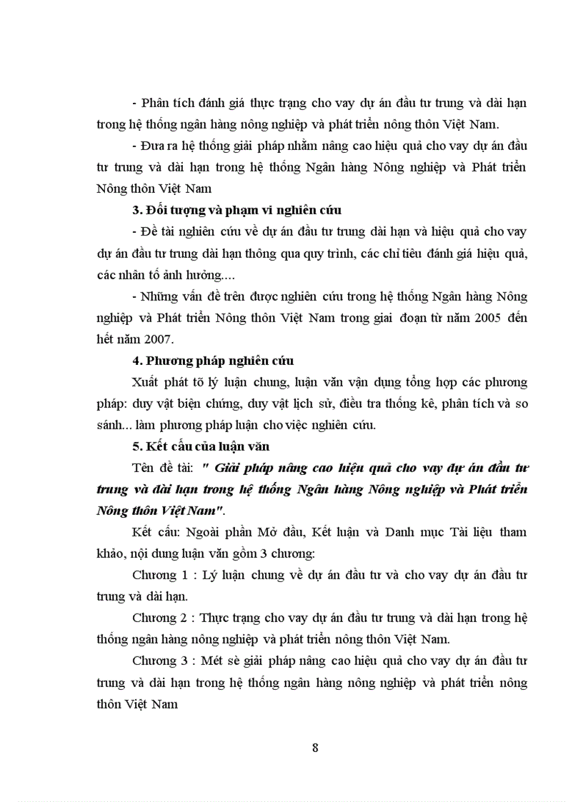 image for page Giải pháp nâng cao hiệu quả cho vay dự án đầu tư trung và dài hạn trong hệ thống Ngân hàng Nông nghiệp và Phát triển Nông thôn Việt Nam 1