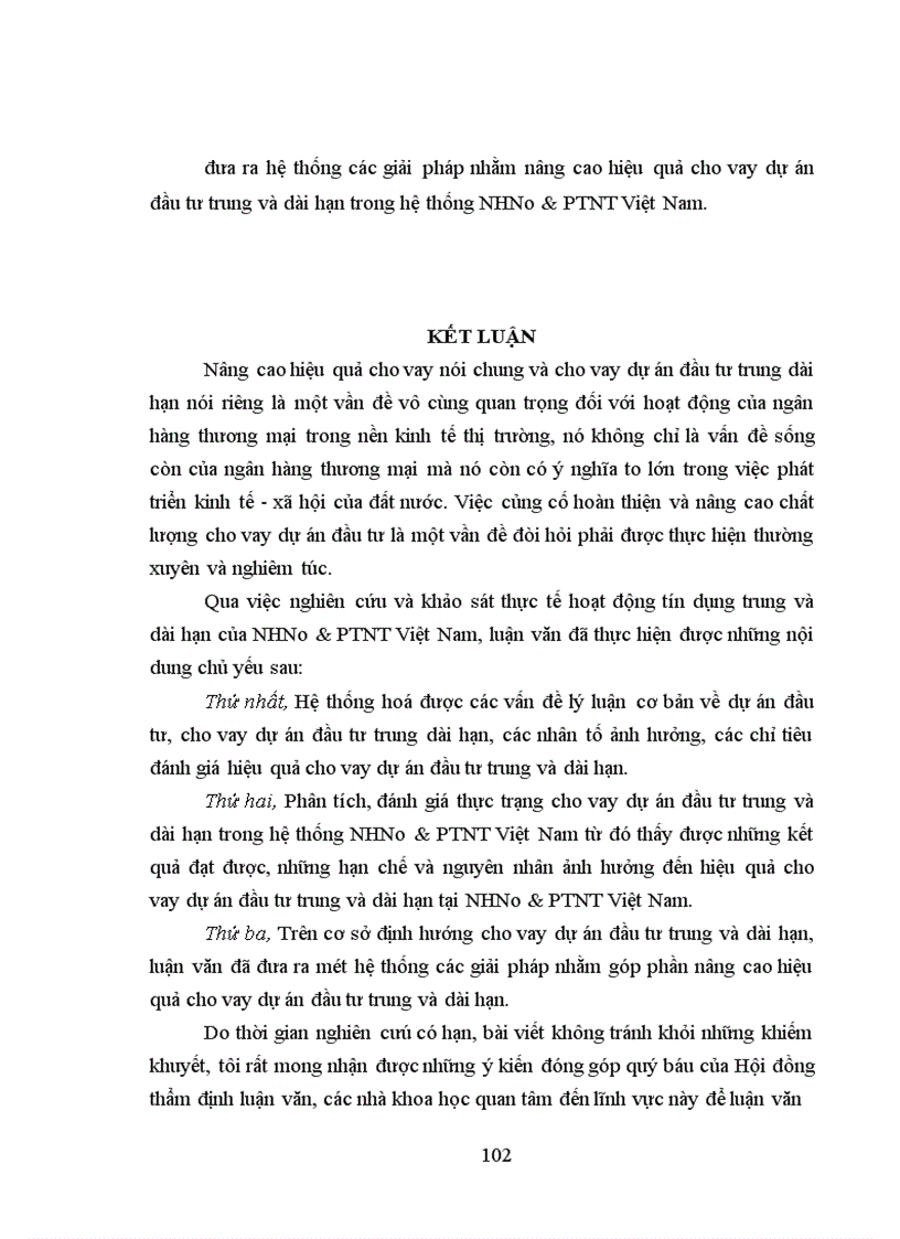 image for page Giải pháp nâng cao hiệu quả cho vay dự án đầu tư trung và dài hạn trong hệ thống Ngân hàng Nông nghiệp và Phát triển Nông thôn Việt Nam 1