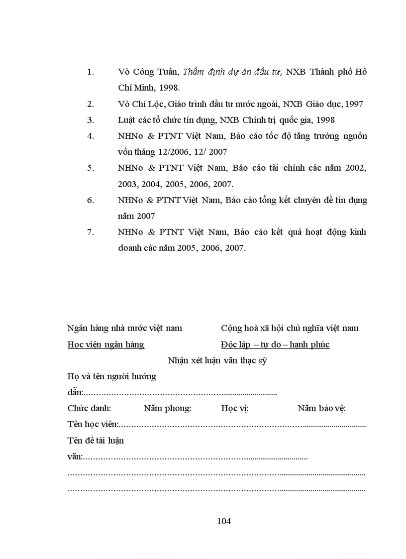 image for page Giải pháp nâng cao hiệu quả cho vay dự án đầu tư trung và dài hạn trong hệ thống Ngân hàng Nông nghiệp và Phát triển Nông thôn Việt Nam 1