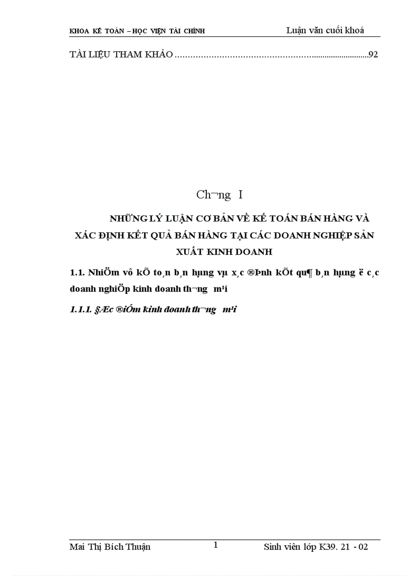 image for page Tổ chức kế toán bán hàng và xác định kết quả bán hàng tại Tổng công ty rau quả nông sản 1