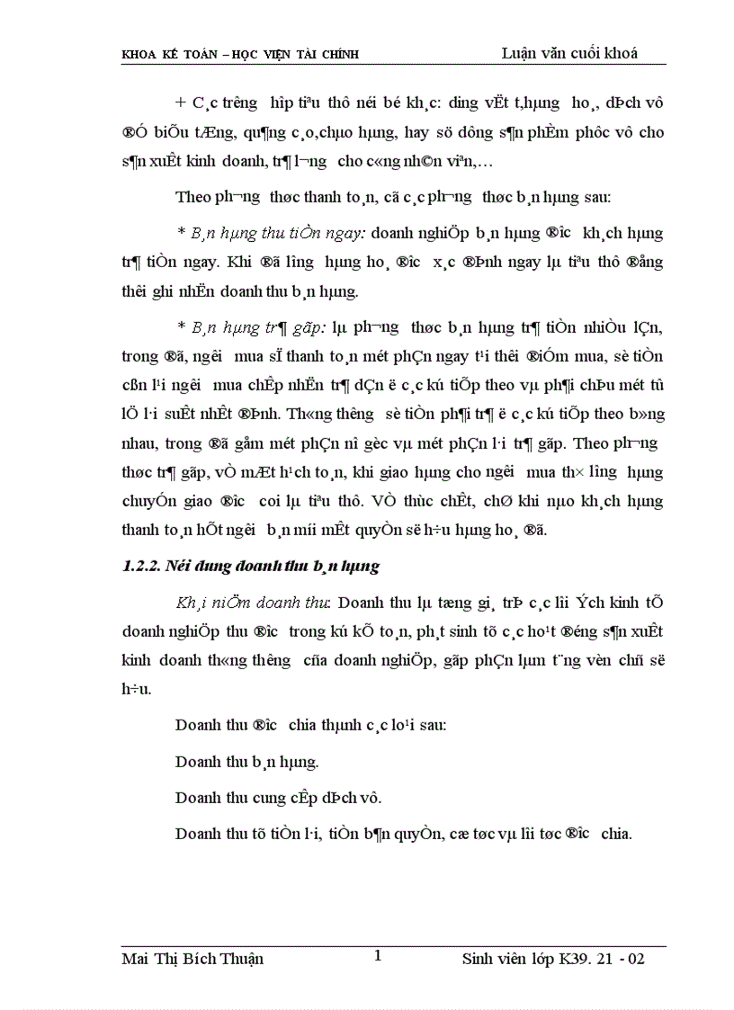 image for page Tổ chức kế toán bán hàng và xác định kết quả bán hàng tại Tổng công ty rau quả nông sản 1