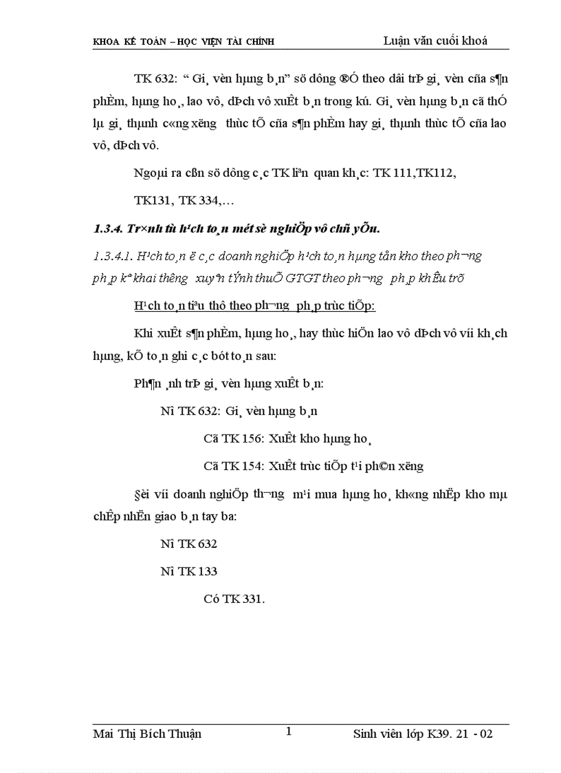 image for page Tổ chức kế toán bán hàng và xác định kết quả bán hàng tại Tổng công ty rau quả nông sản 1