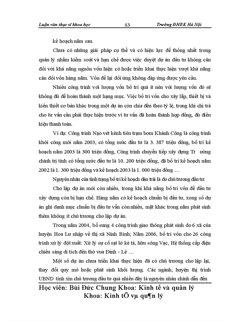 image for page Phân tích thực trạng và đề xuất một số giải pháp hoàn thiện quản lý các dự án đầu tư phát triển sử dụng vốn ngân sách trên địa bàn tỉnh Ninh Bình 1