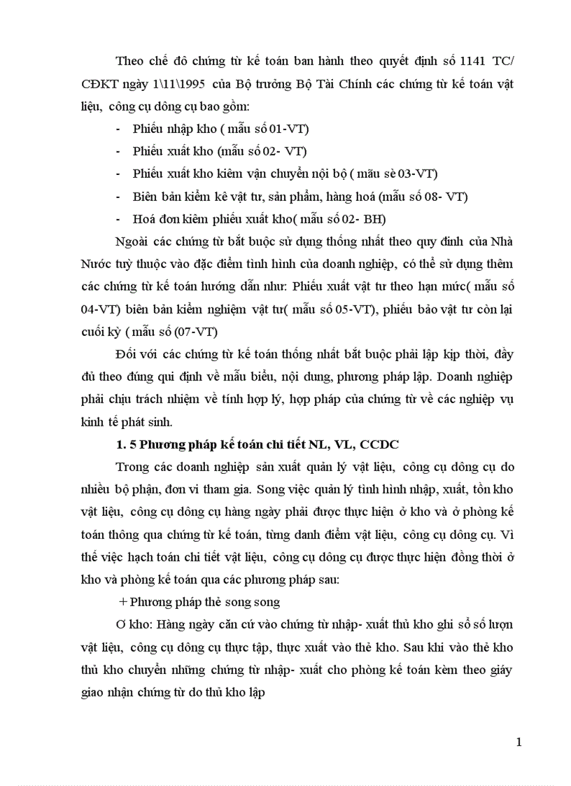 image for page Kế toán nguyên vật liệu công cụ dụng cụ ở Công ty TNHHTM và in Việt Tiến 1