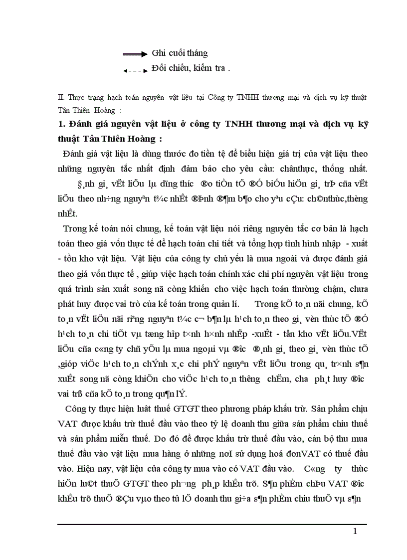 image for page Hạch toán nguyên vật liệu ở công ty TNHH thương mại dịch vụ và kỹ thuật Tân Thiên Hoàng 1