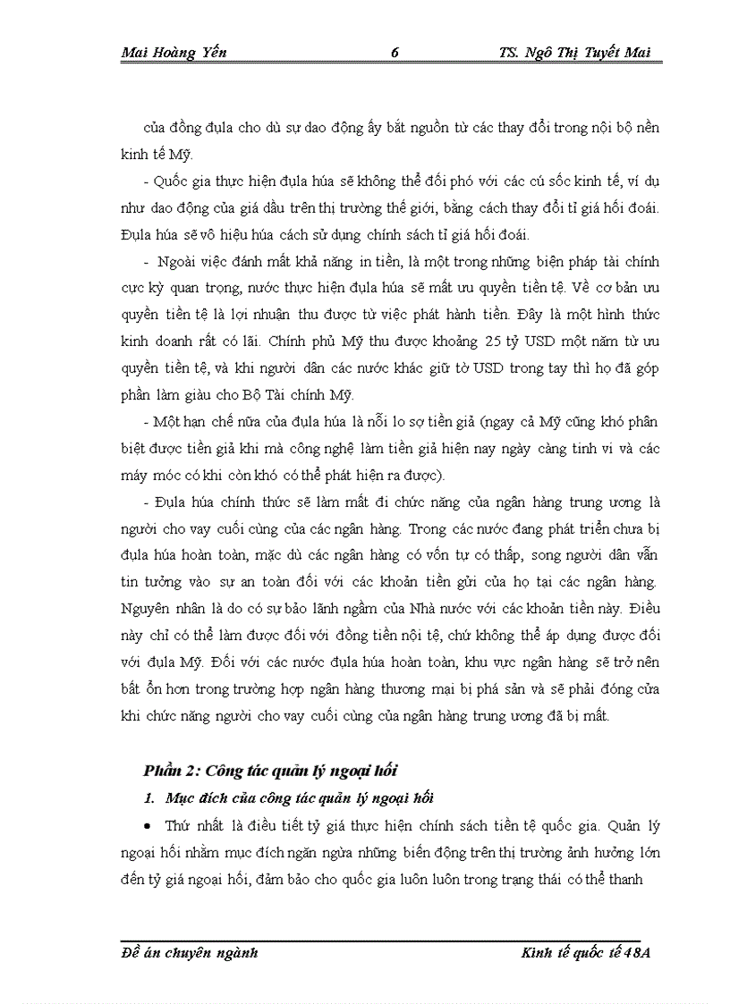 image for page tác động của đôla hóa đến công tác quản lý ngoại hối ở việt nam