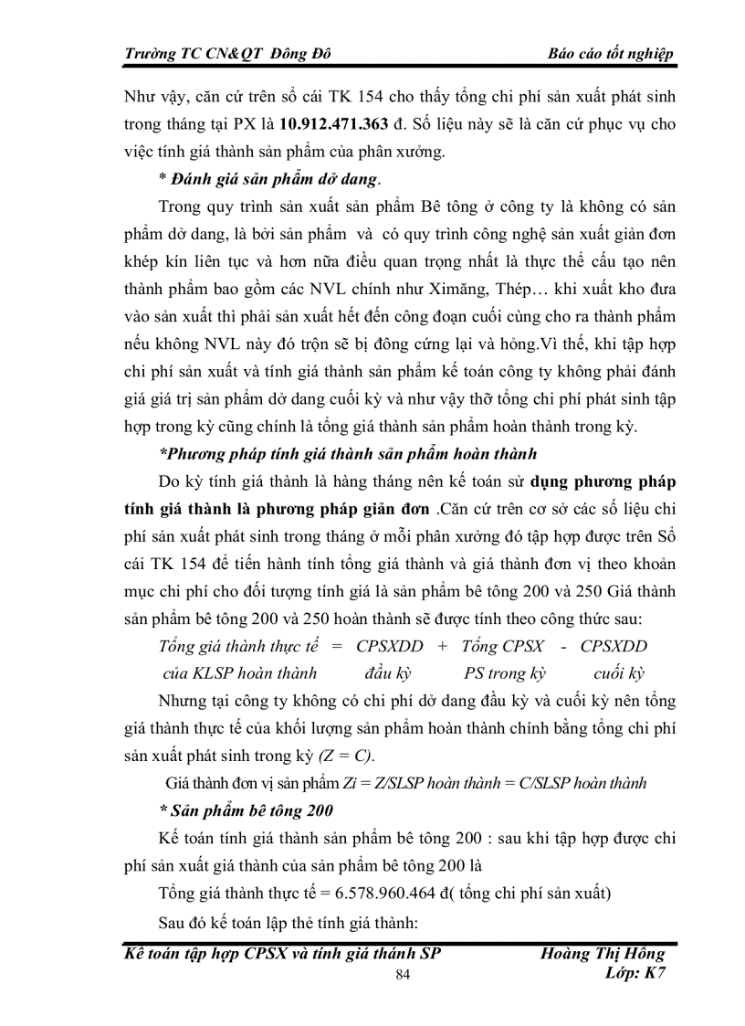 image for page Tập hợp chi phí sản xuất và tính giá thành sản phẩm ở công ty thương mại và sản xuất bê tông Cổ Loa 1