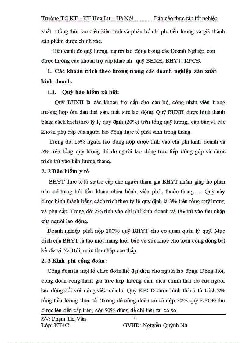 image for page Kế toán tiền lương và các khoản trích theo tiền lương tại Công ty cổ phần Xuân Thành 1