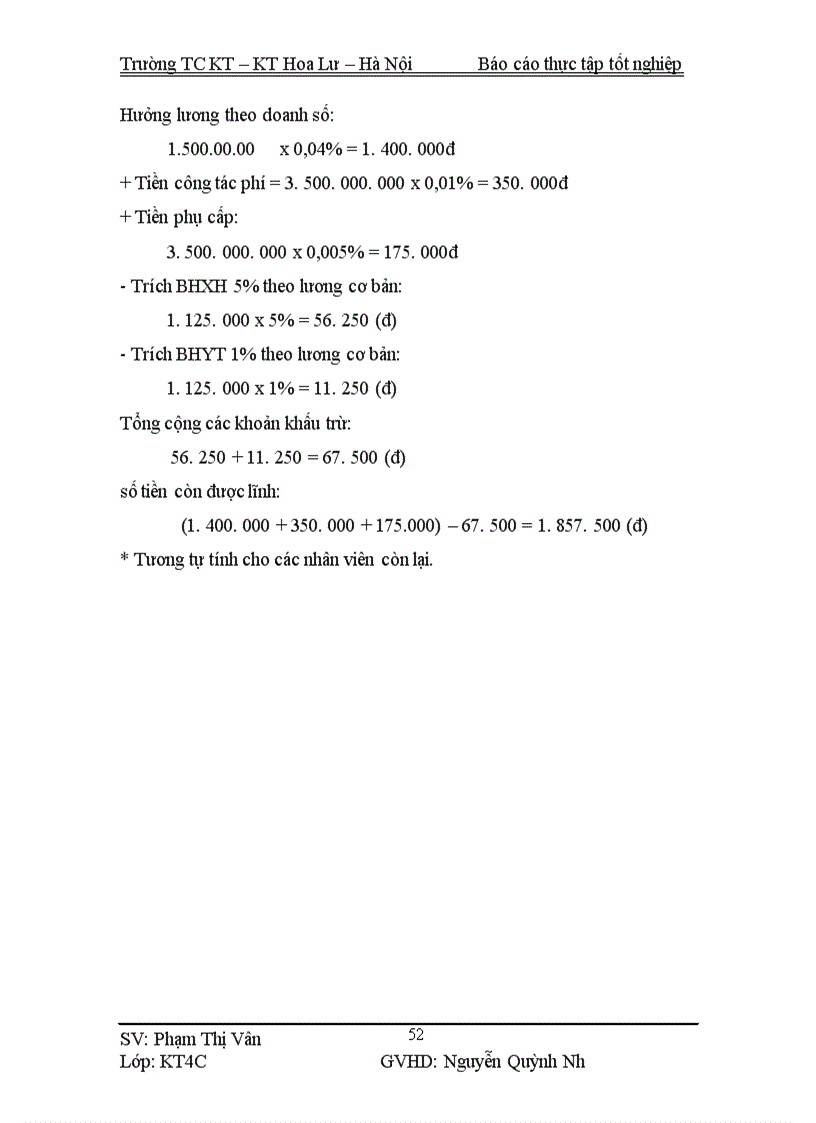 image for page Kế toán tiền lương và các khoản trích theo tiền lương tại Công ty cổ phần Xuân Thành 1