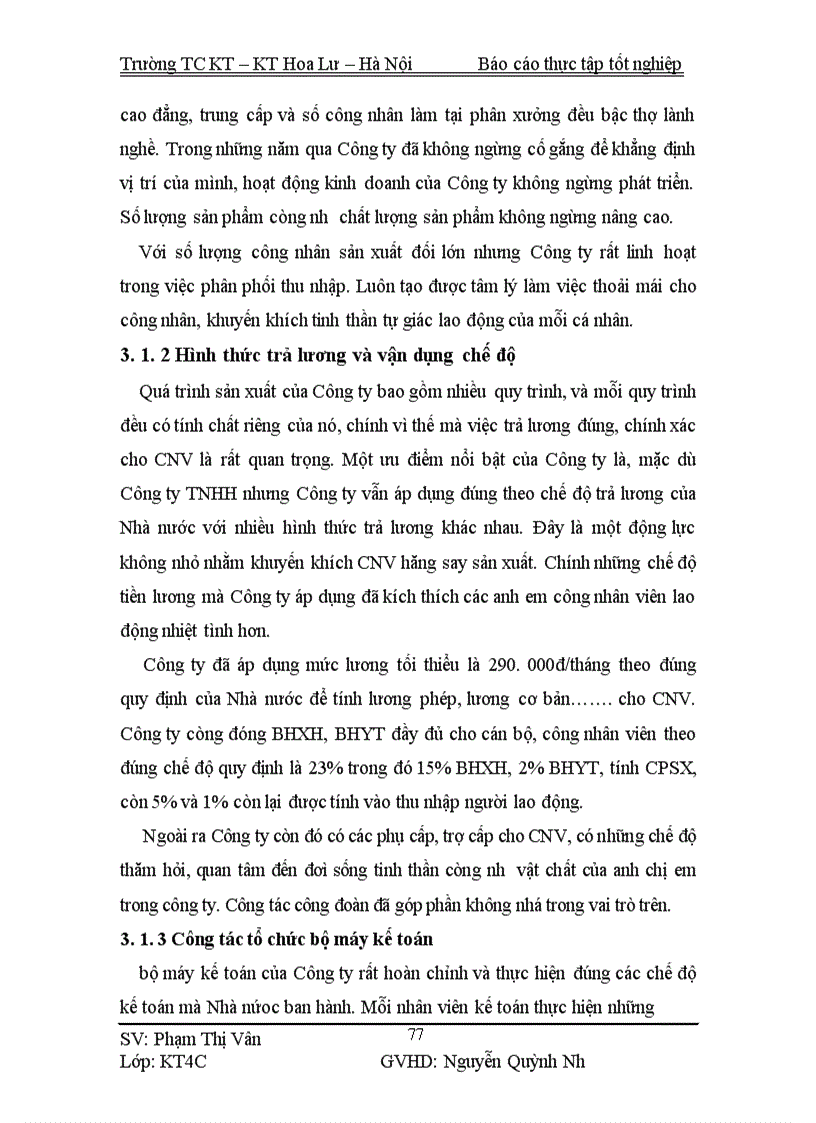 image for page Kế toán tiền lương và các khoản trích theo tiền lương tại Công ty cổ phần Xuân Thành 1