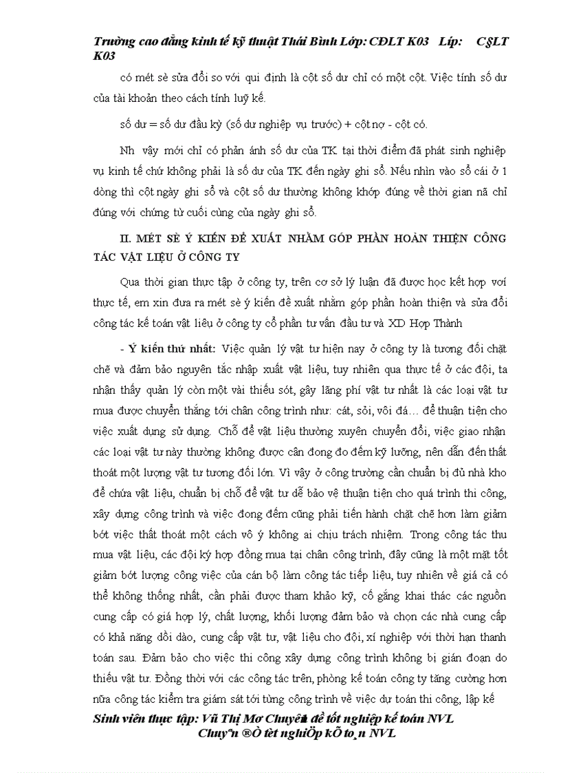 image for page Tổ chức công tác kế toán nguyên vật liệu công cụ dụng cụ ở công ty cổ phần tư vấn đầu tư và XD Hợp Thành