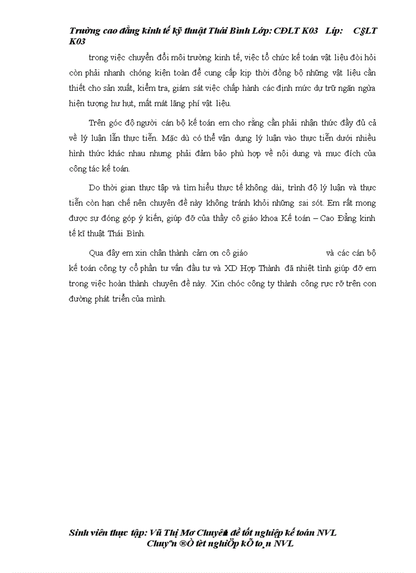 image for page Tổ chức công tác kế toán nguyên vật liệu công cụ dụng cụ ở công ty cổ phần tư vấn đầu tư và XD Hợp Thành