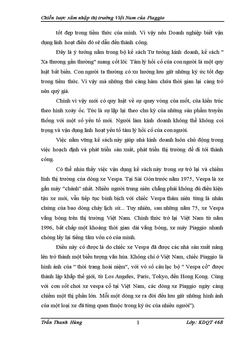 image for page Chiến lược xâm nhập thị trường Việt Nam của Piaggio