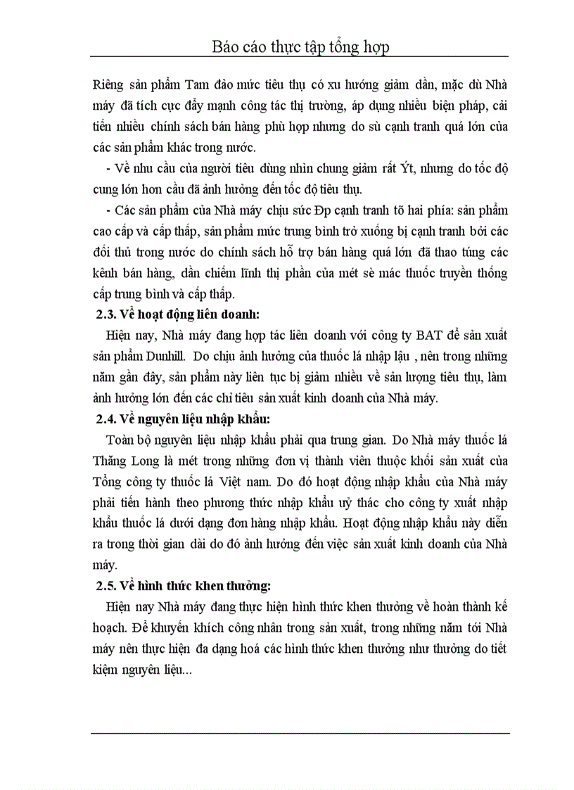 image for page Đánh giá chung về Nhà máy thuốc lá Thăng Long