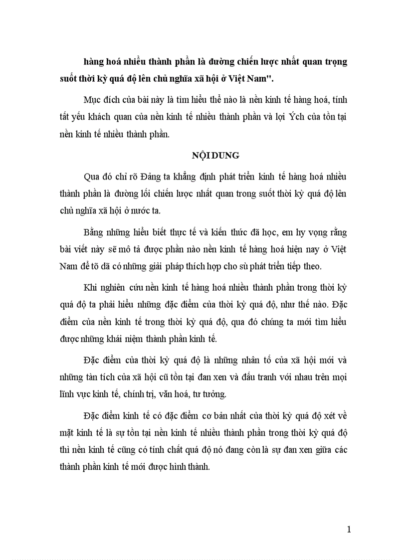 image for page Phát triển kinh tế hàng hoá nhiều thành phần là đường chiến lược nhất quan trọng suốt thời kỳ quá độ lên chủ nghĩa xã hội ở Việt Nam 1