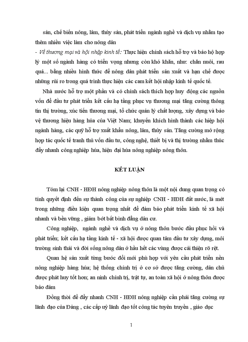 image for page Thực trạng của công nghiệp hoá hiện đại hoá nông nghiệp nông thôn của nước ta hiện nay và giải pháp để thực hiện CNH HĐH nông nghiệp nông thôn ở nước ta hiện nay