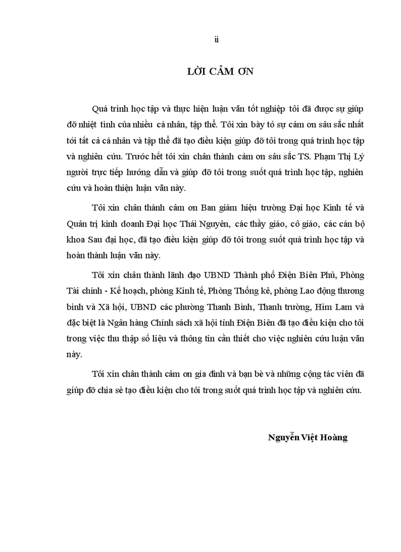 image for page Đánh giá hiệu quả sử dụng vốn vay Ngân hàng chính sách xã hội của hộ nghèo tại thành phố Điện Biên Phủ