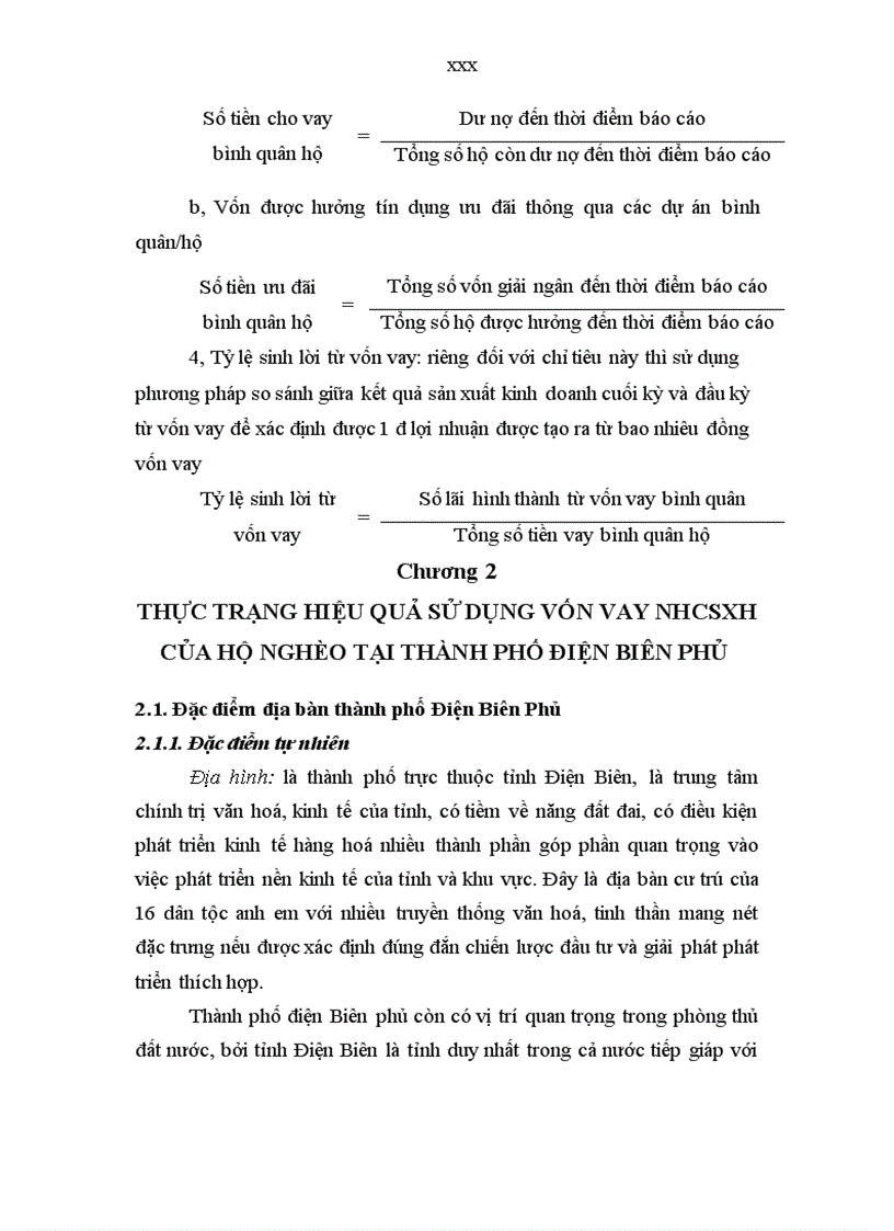 image for page Đánh giá hiệu quả sử dụng vốn vay Ngân hàng chính sách xã hội của hộ nghèo tại thành phố Điện Biên Phủ