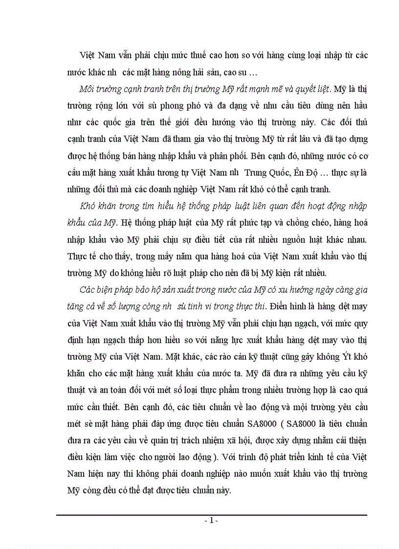 image for page Xuất khẩu hàng hoá của Việt Nam sang thị trường Mỹ Thực trạng và giải pháp phát triển 1