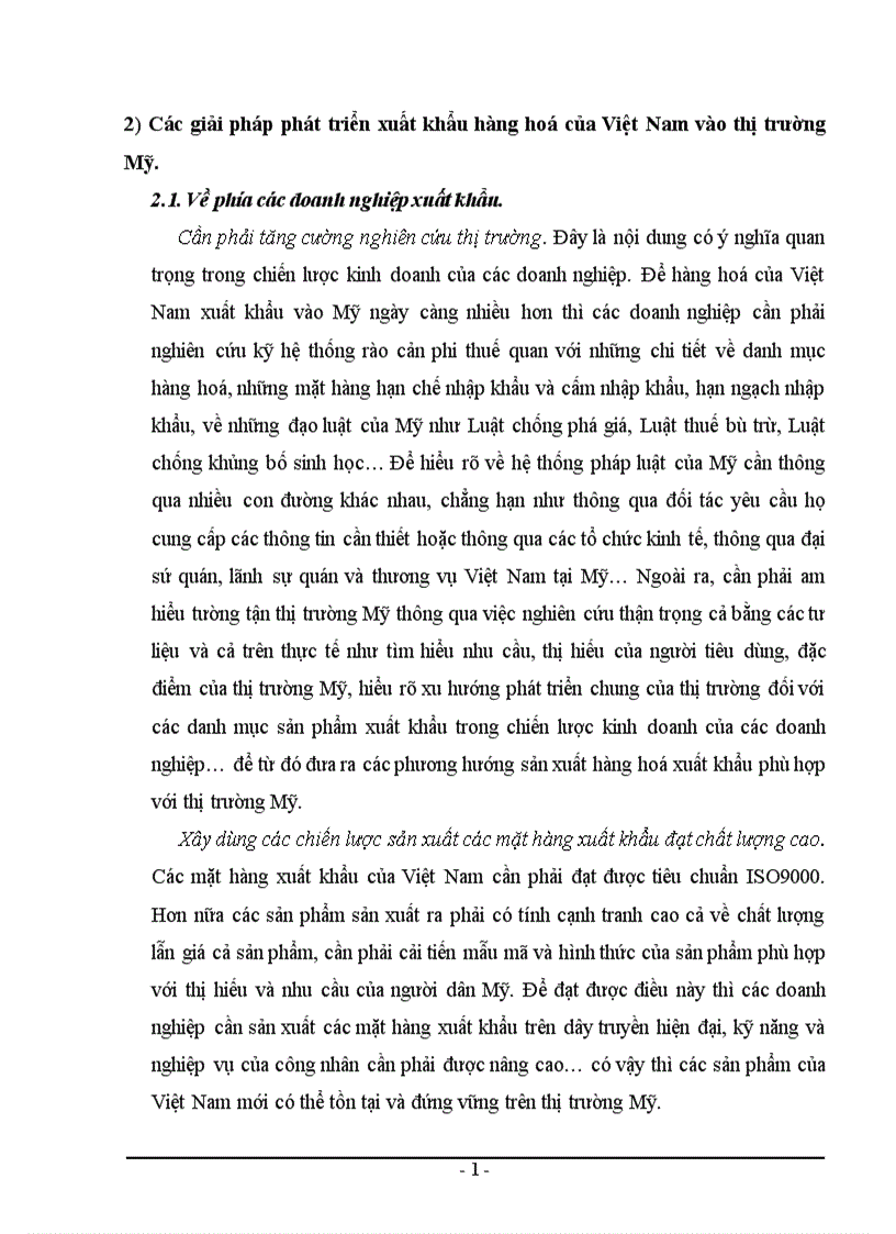 image for page Xuất khẩu hàng hoá của Việt Nam sang thị trường Mỹ Thực trạng và giải pháp phát triển 1