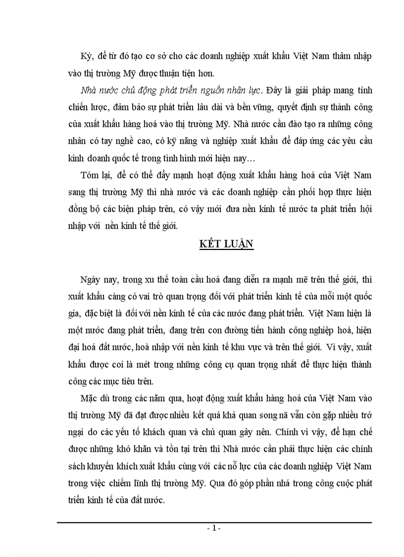 image for page Xuất khẩu hàng hoá của Việt Nam sang thị trường Mỹ Thực trạng và giải pháp phát triển 1