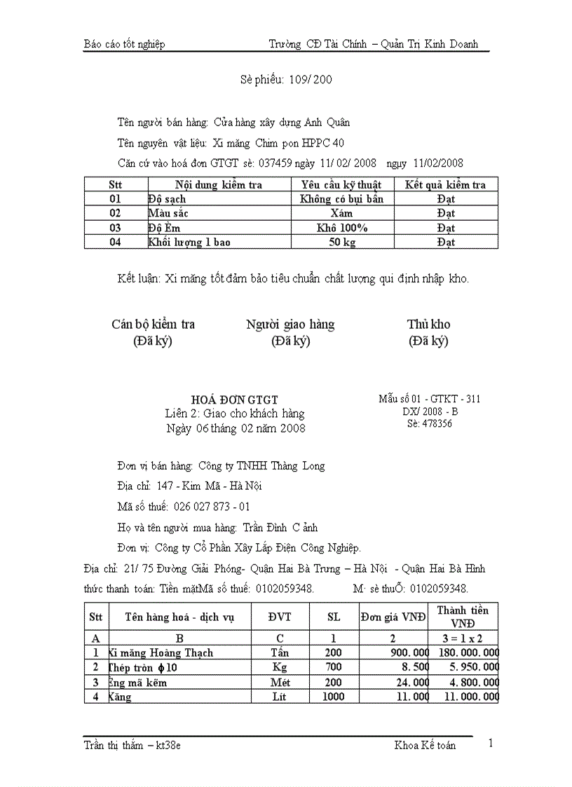 image for page Kế toán Nguyên vật liệu Công cụ dụng cụ Tại Công ty Cổ Phần Xây Lắp Điện Công Nghiệp 1