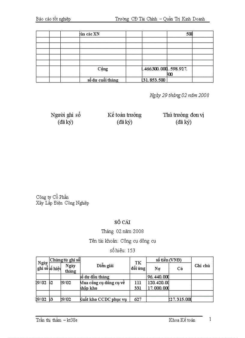 image for page Kế toán Nguyên vật liệu Công cụ dụng cụ Tại Công ty Cổ Phần Xây Lắp Điện Công Nghiệp 1