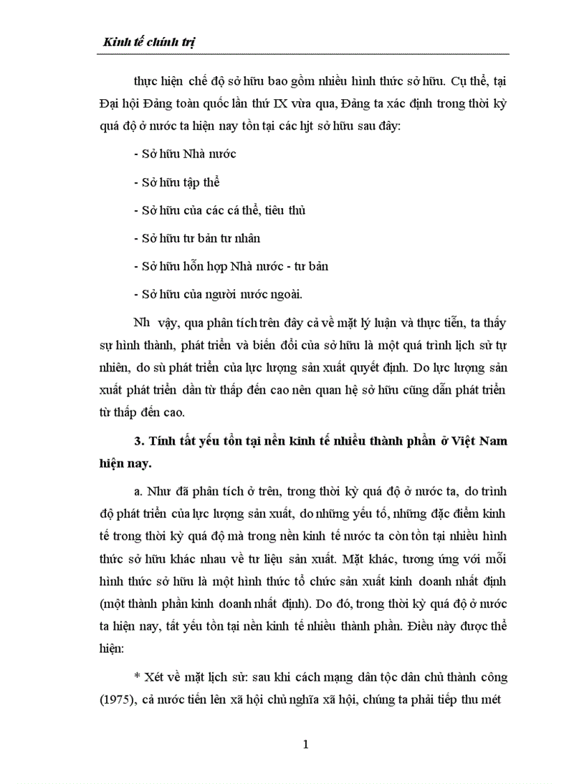 image for page Tính tất yếu tồn tại nền kinh tế nhiều thành phần ở Việt Nam hiện nay