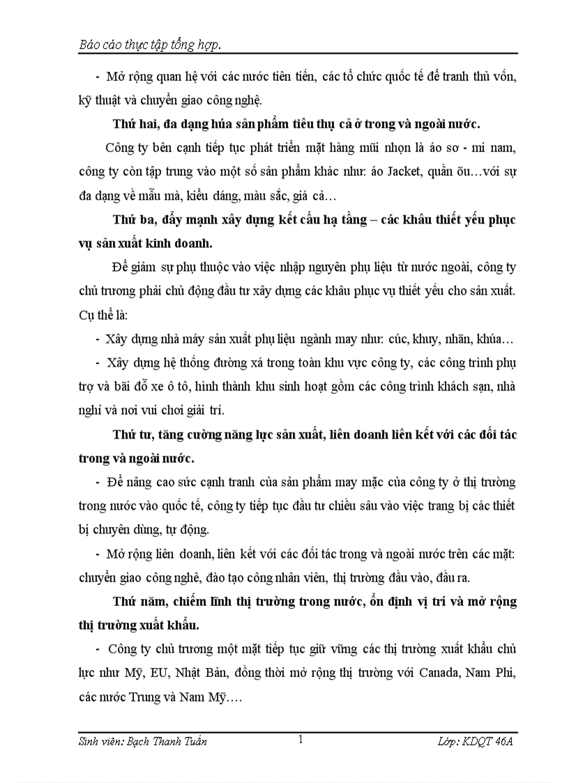 image for page Báo cáo thực tập tại công ty cổ phần May 10