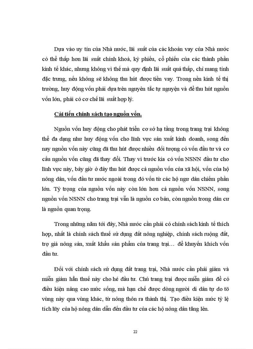 image for page Những giải pháp về vốn phát triển kinh tế trang trại