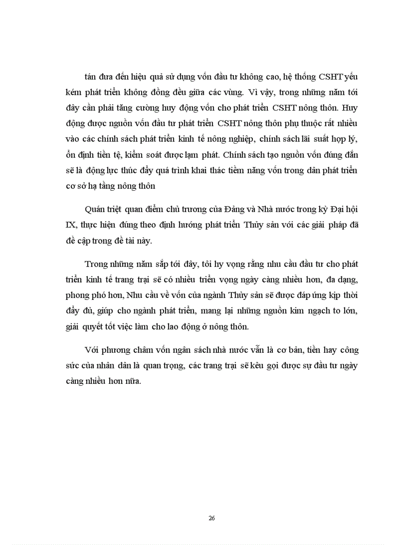 image for page Những giải pháp về vốn phát triển kinh tế trang trại