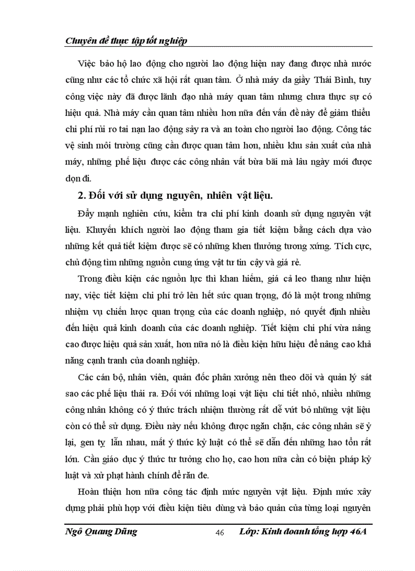 image for page Một số biện pháp làm giảm chi phí sản xuất kinh doanh nhằm nâng cao hiệu quả kinh doanh tại nhà máy da giầy Thái Bình 1