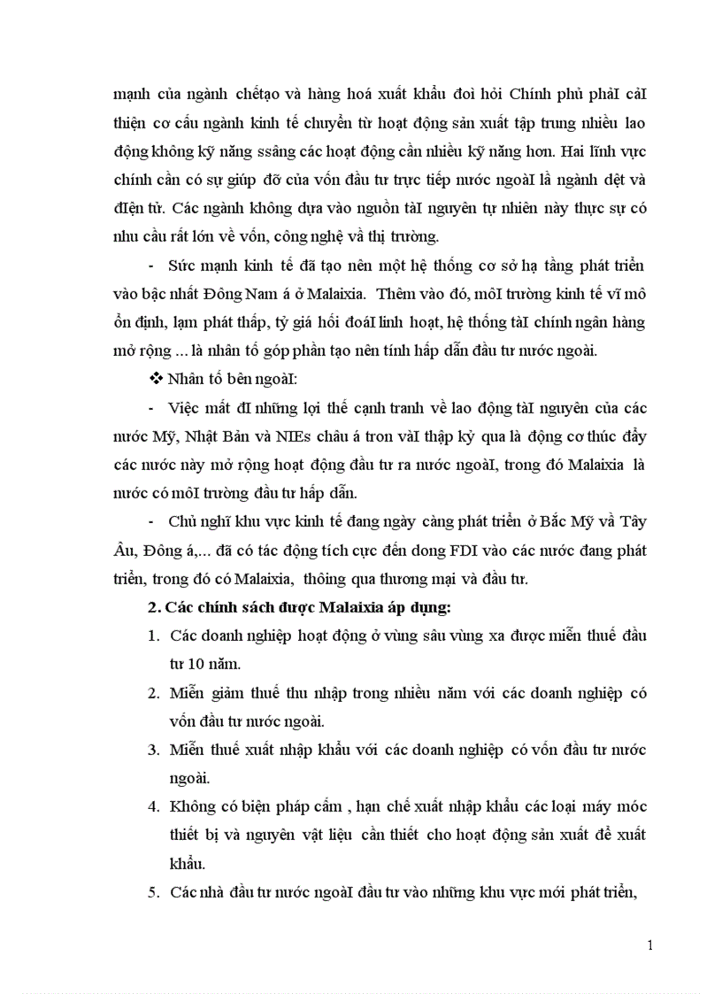 image for page Chính sách đầu tư của Malaixia 1