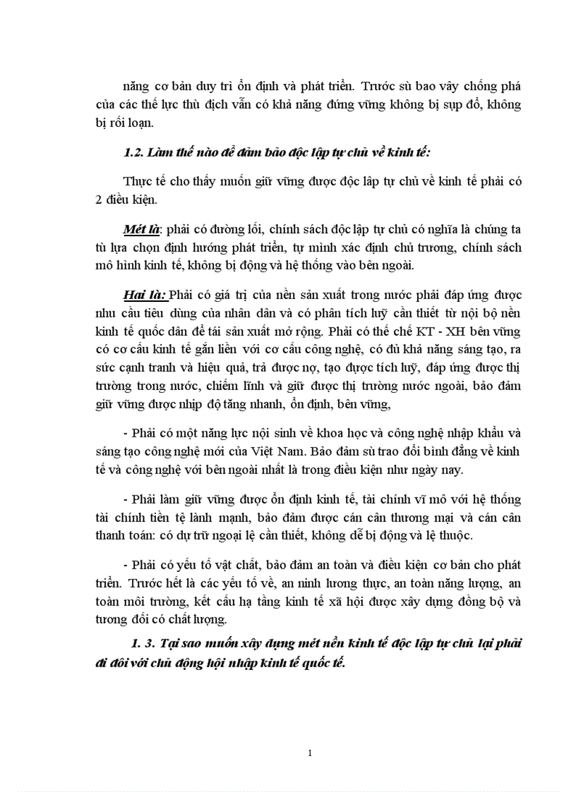 image for page Xây dựng một nền kinh tế độc lập tự chủ đi đôi với chủ động hội nhập kinh tế quốc tế