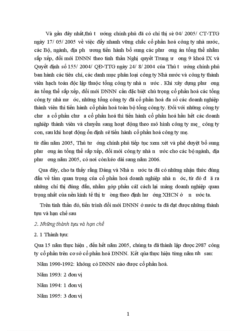 image for page Thực trạng cổ phần hoá doanh nghiệp nhà nước ở nước ta và đề ra các phương hướng giải quyết 1