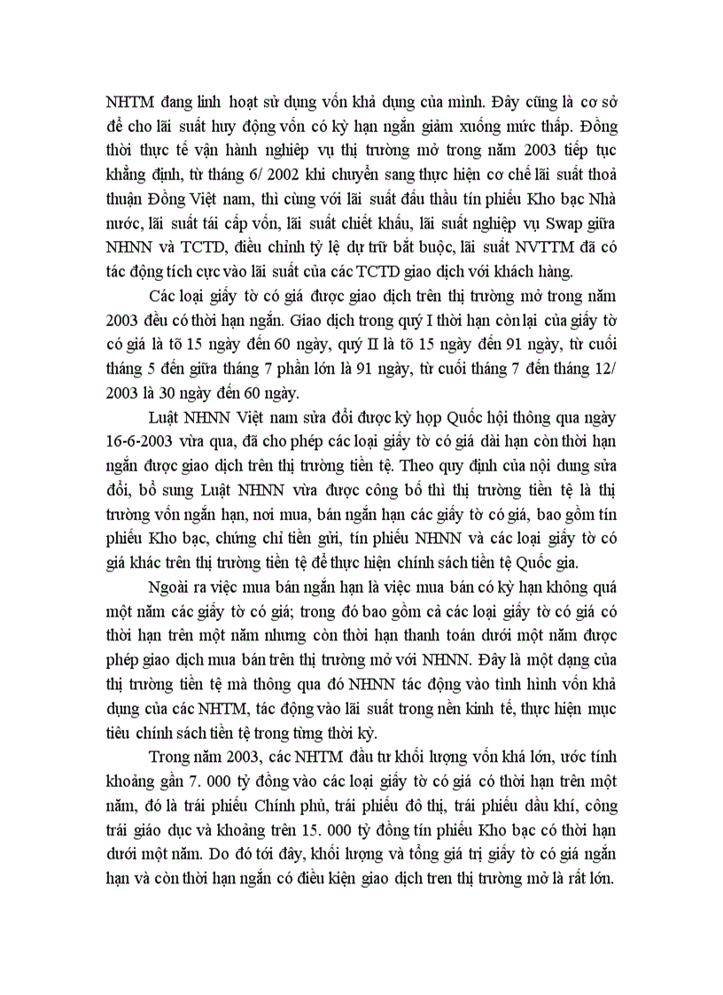 image for page Đánh giá hiệu quả sử dụng công cụ Nghiệp vụ thị trường mở của Ngân hàng Nhà nước Việt nam