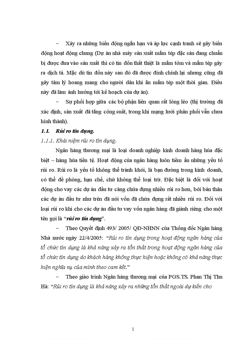 image for page Quản lý rủi ro các dự án đầu tư tại Ngân hàng Đầu tư và Phát triển Chi nhánh Hà Nội 1