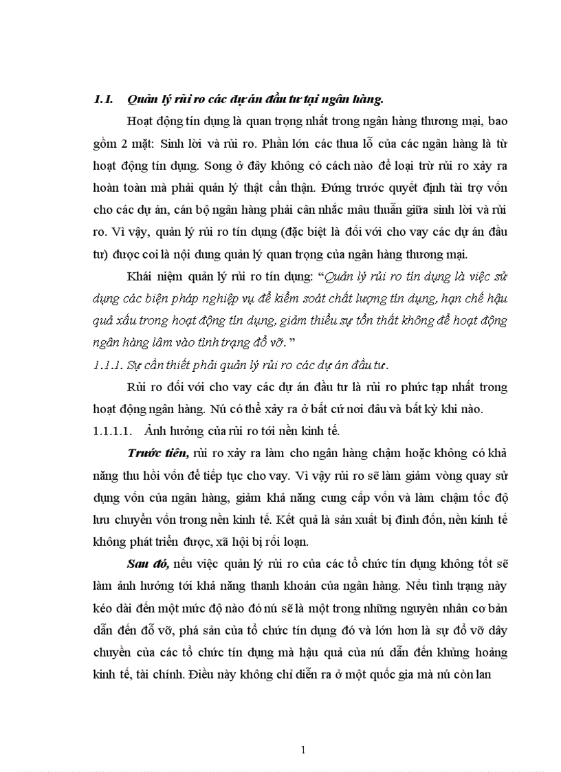 image for page Quản lý rủi ro các dự án đầu tư tại Ngân hàng Đầu tư và Phát triển Chi nhánh Hà Nội 1