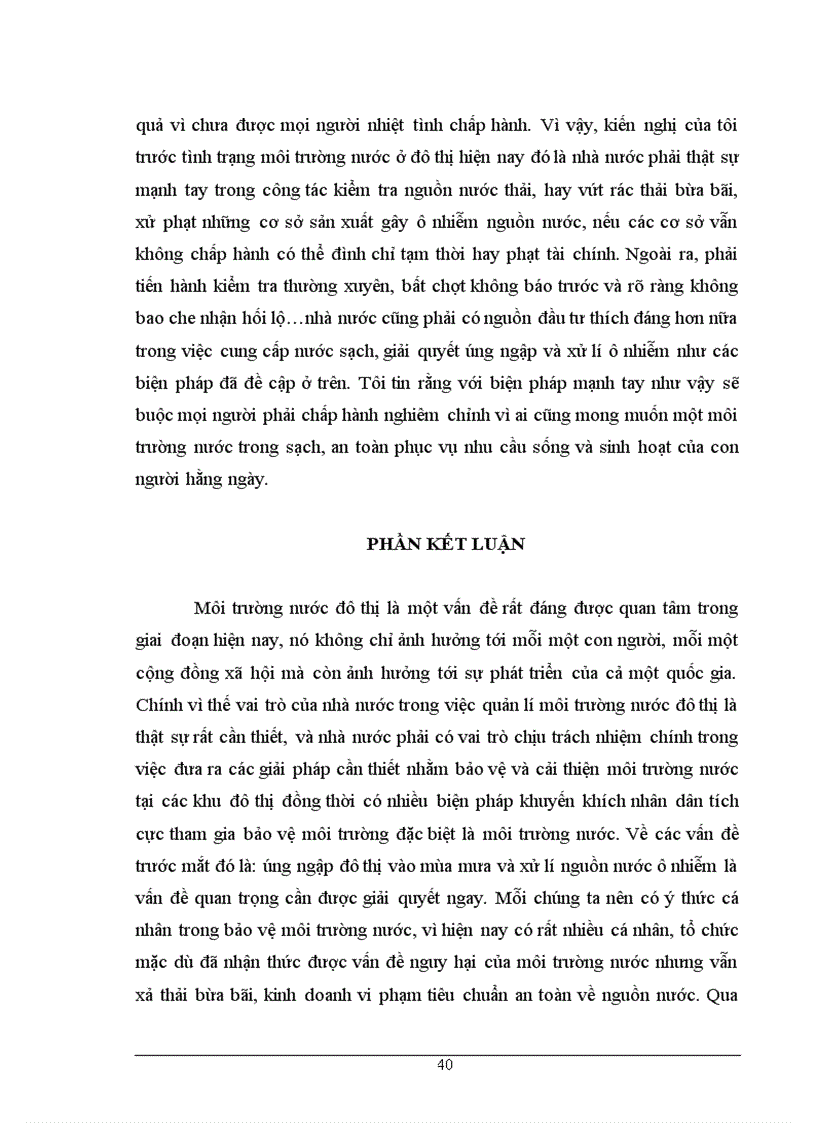image for page Thực trạng và giải pháp của nhà nước trong việc giải quyết vấn đề môi trường nước ở đô thị hiện nay