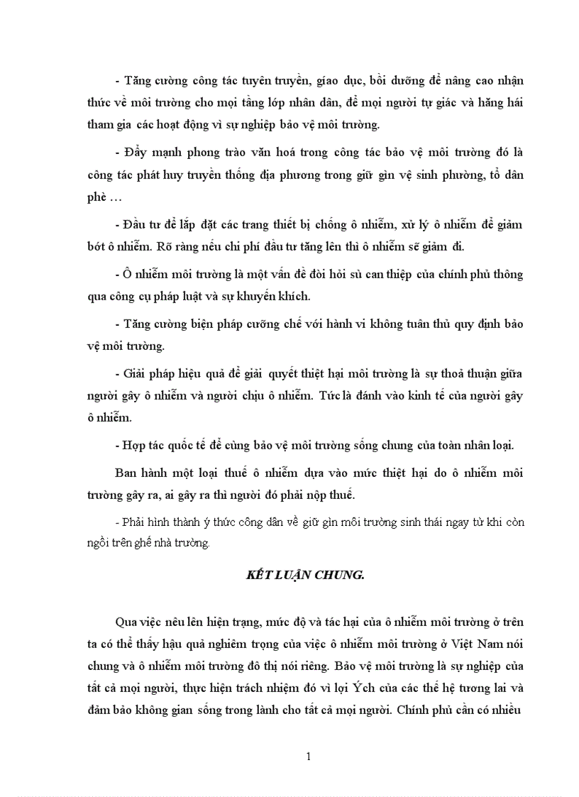 image for page Một số mâu thuẫn trong cách giải quyết ô nhiễm môi trường và biện pháp khắc phục tình trạng ô nhiễm môi trường