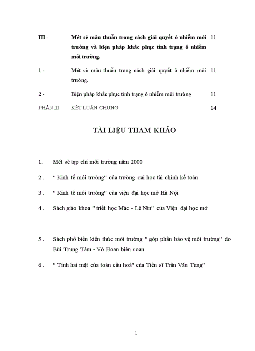 image for page Một số mâu thuẫn trong cách giải quyết ô nhiễm môi trường và biện pháp khắc phục tình trạng ô nhiễm môi trường