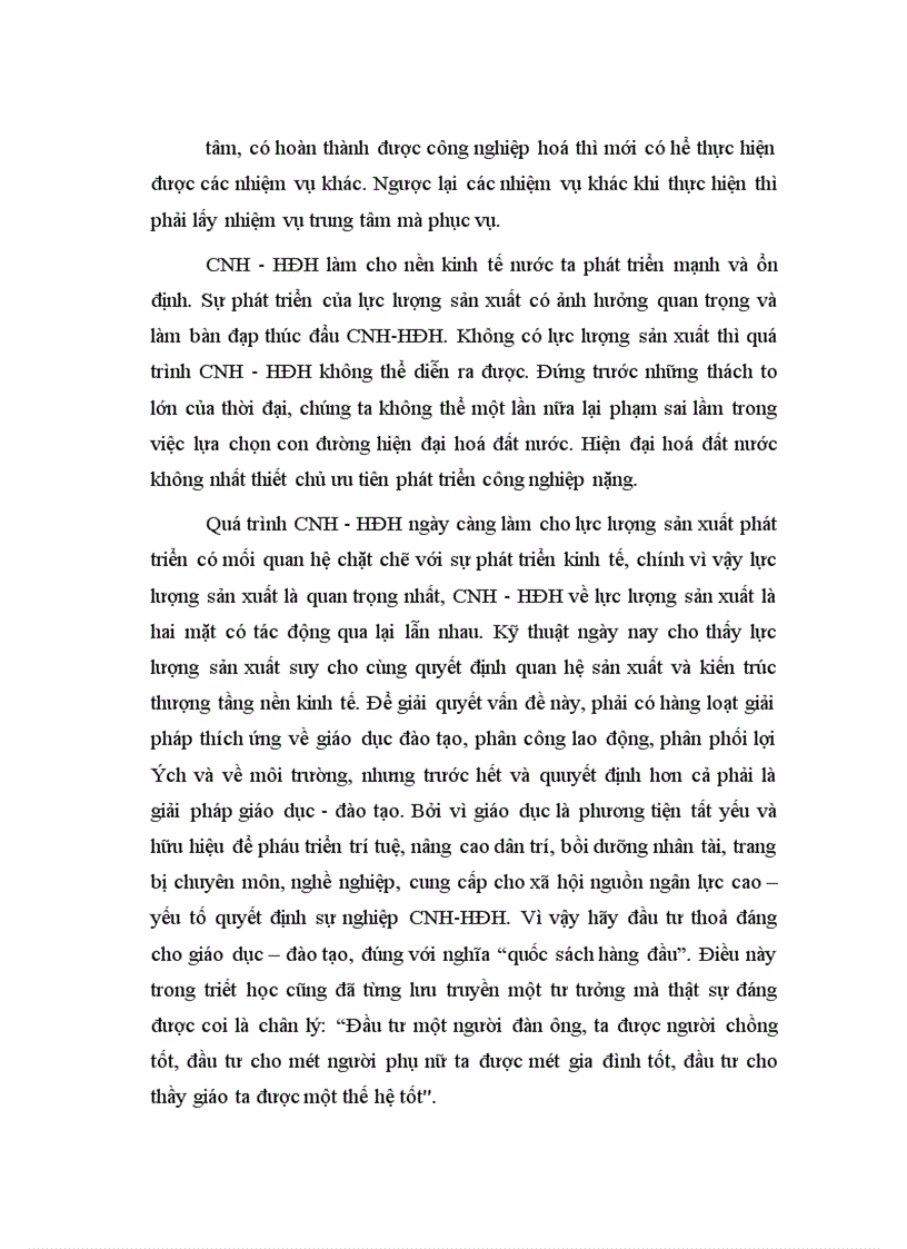 image for page Vai trò của lực lượng sản xuất trong đời sống xã hội và sự vận dụng của Đảng vào quá trình công nghiệp hoá hiện đại hoá ở Việt Nam hiện nay 1