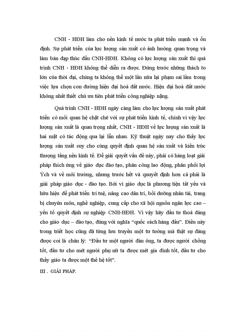 image for page Vai trò của lực lượng sản xuất trong đời sống xã hội và sự vận dụng của Đảng vào quá trình công nghiệp hoá hiện đại hoá ở Việt Nam hiện nay 1